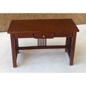 IDM Dollhouse Miniatures Wood Writing Desk Table & Drawer Furniture New In Box